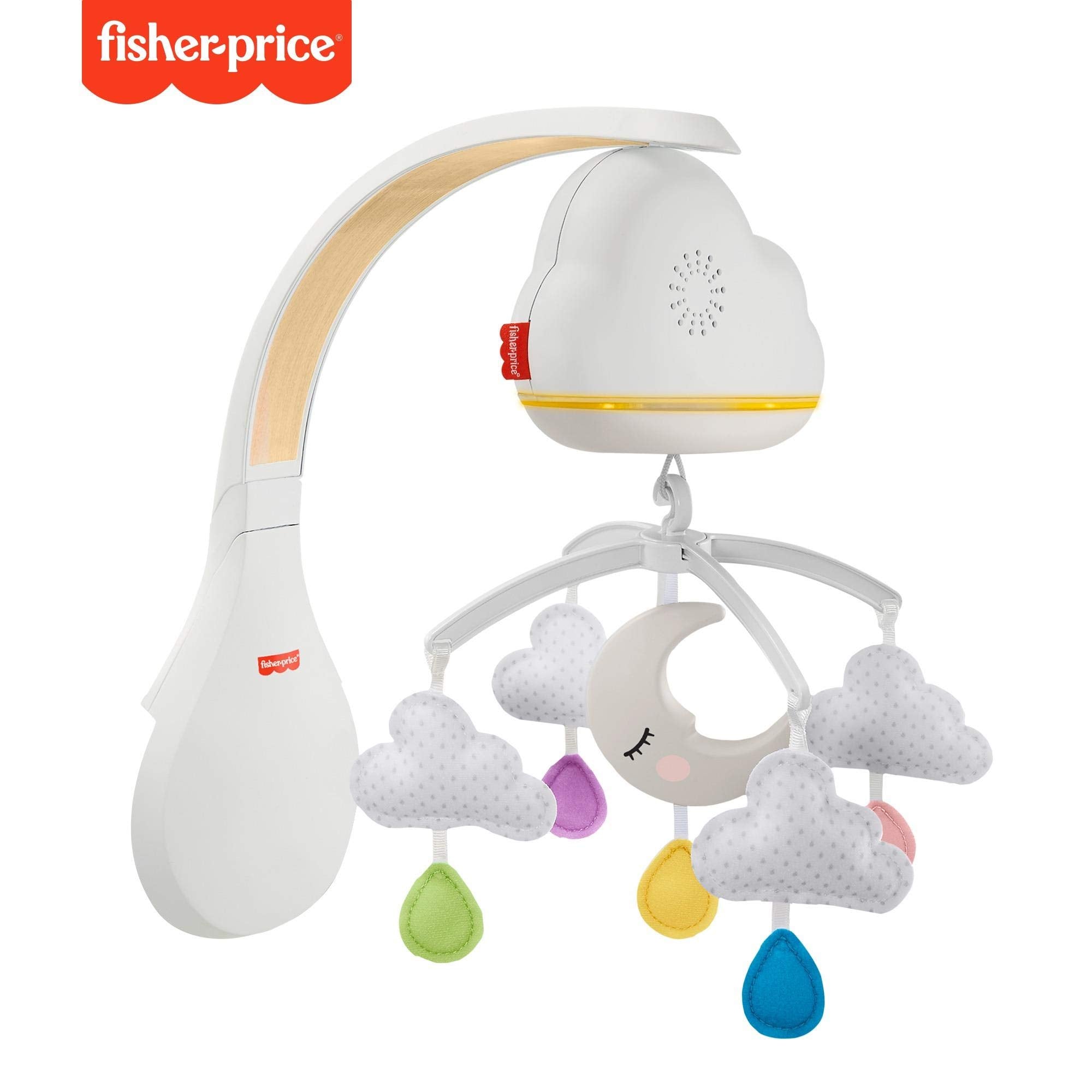 Fisher-Price Sound Machine Calming Clouds Mobile & Soother Convertible Crib to Tabletop with Music & Lights for Newborn to Toddl